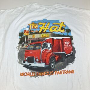 THE HAT world famous pastrami Hot Dog Chili Burger Iconic California T SHIRT 3XL